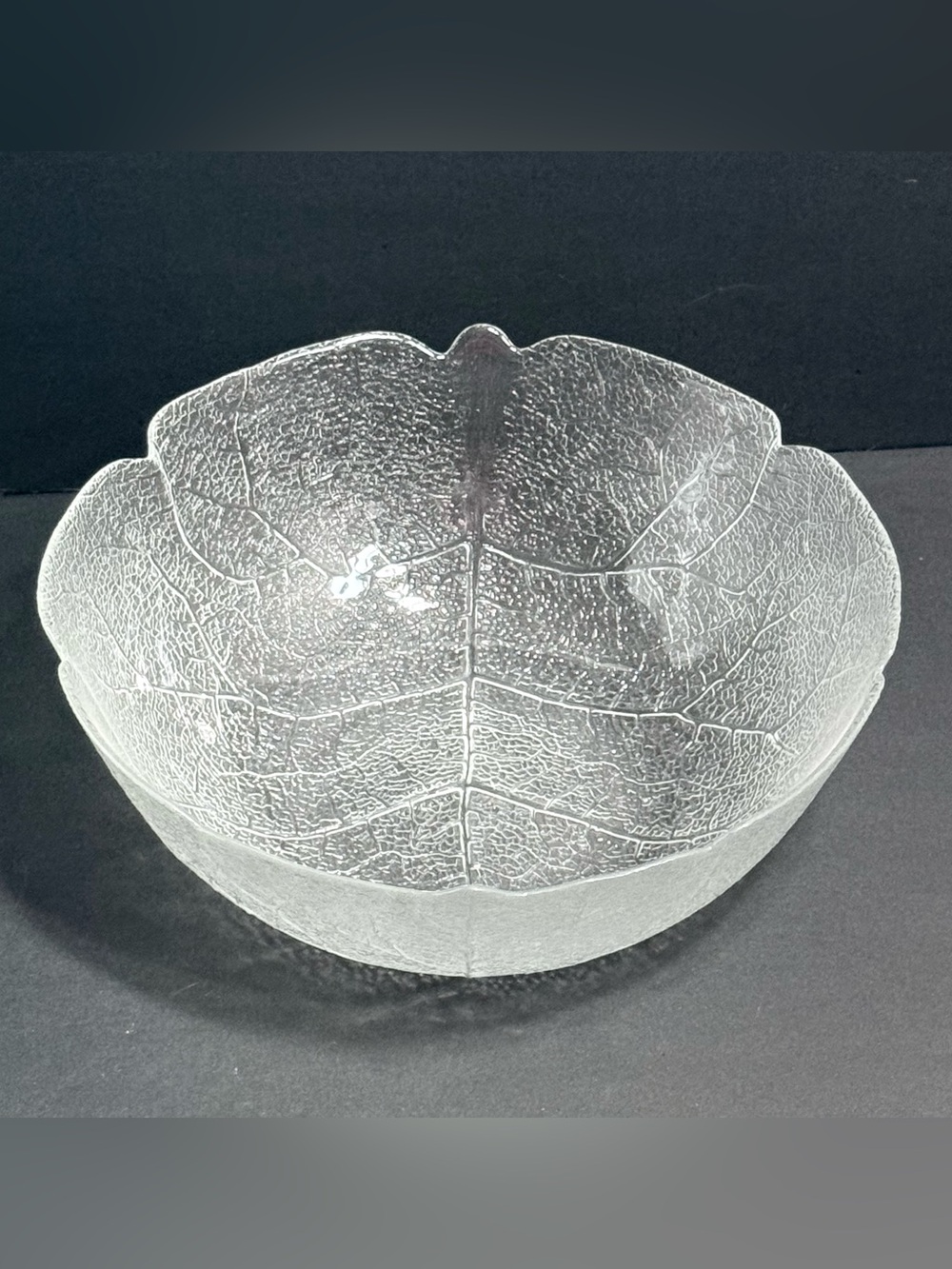 Vintage Arcoroc France Aspen Leaf Serving Bowl 10.75”